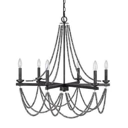 image-60W X 6 Ventura Metal Beaded Chandelier