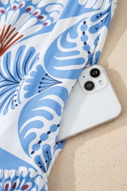 image-Sky Blue Tropical Botanic Print Flutter Sleeve Vacation Long Dress