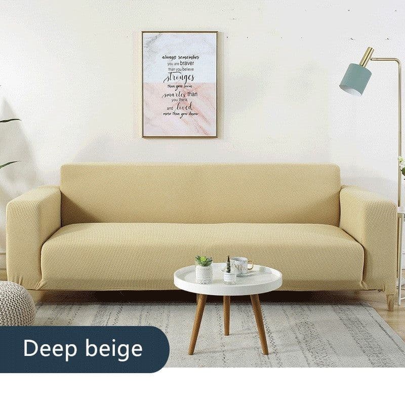 image-Waterproof Polar Fleece Solid Color Bomb Cover Sofa Slipcover Corner Case For Living Room 1 2 3 4 Seat