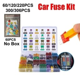 image-Fuse boxes come in various specifications, with 60 and 120PCS not having medium fuses, while 60PCS are packaged in bags