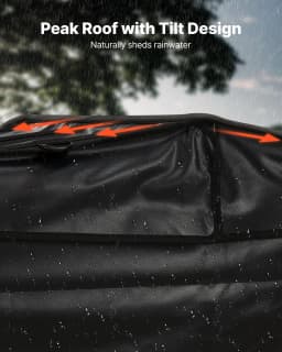 image-VEVOR Generator Cover, 34 x 26 x 21 Inch Waterproof Universal Generator Cover for Most Generators 3500-12000 Watt, Portable Generator Running Cover with Heavy Duty Thicken 420D Oxford Fabric, Black