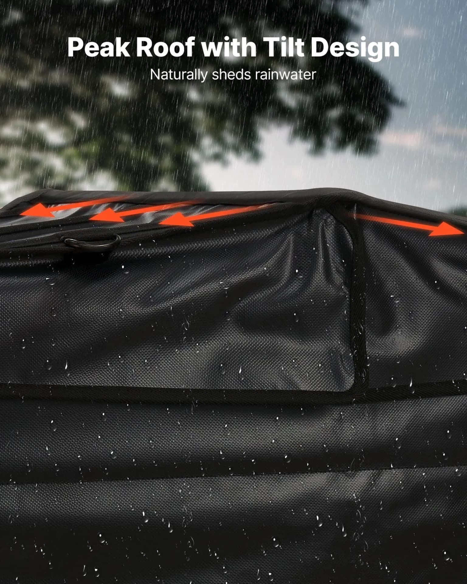 image-VEVOR Generator Cover, 34 x 26 x 21 Inch Waterproof Universal Generator Cover for Most Generators 3500-12000 Watt, Portable Generator Running Cover with Heavy Duty Thicken 420D Oxford Fabric, Black