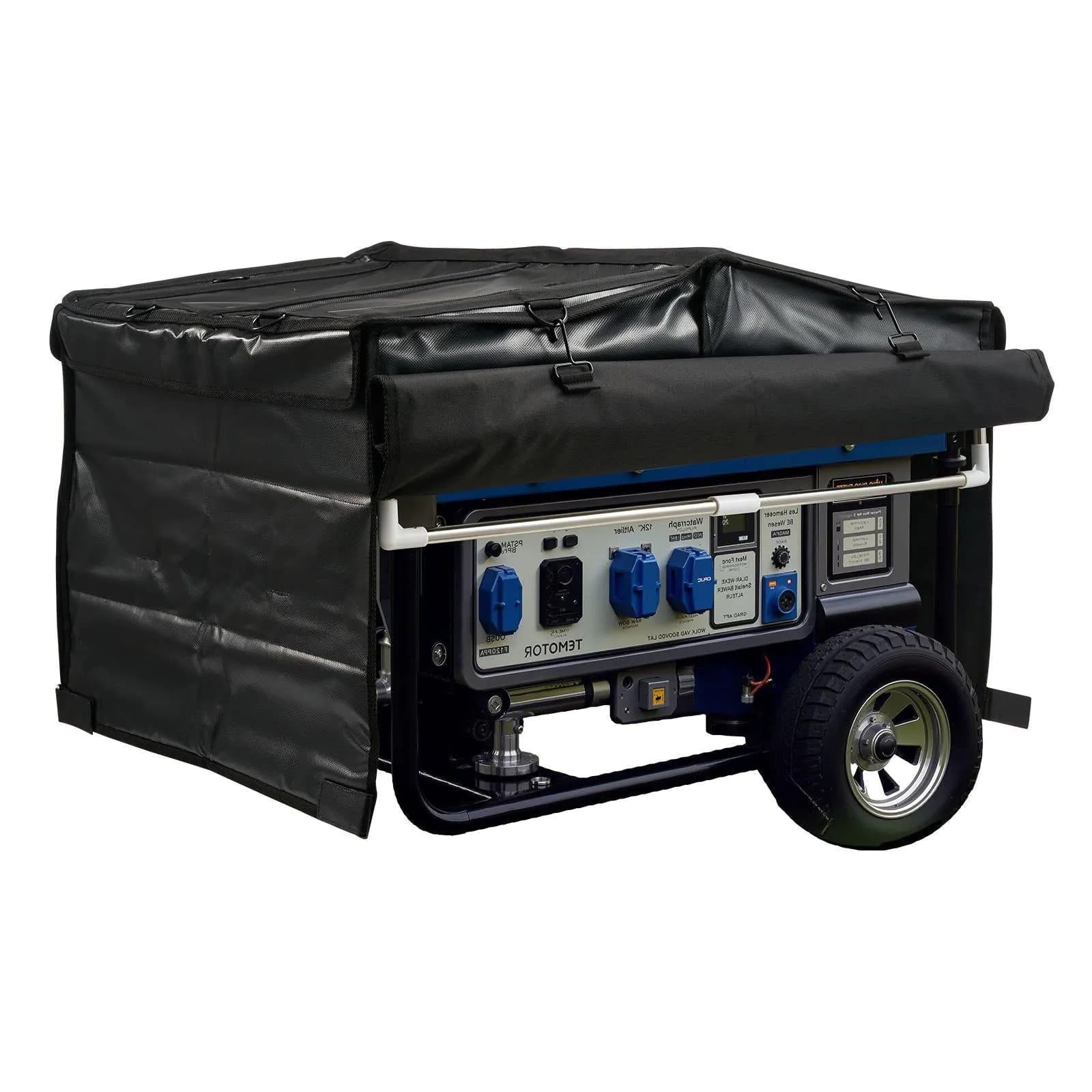 image-VEVOR Generator Cover, 34 x 26 x 21 Inch Waterproof Universal Generator Cover for Most Generators 3500-12000 Watt, Portable Generator Running Cover with Heavy Duty Thicken 420D Oxford Fabric, Black
