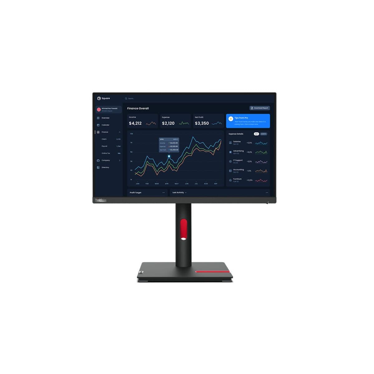 image-Monitor Lenovo ThinkVision T22i-30 21,5" LED IPS 60 Hz 50-60 Hz