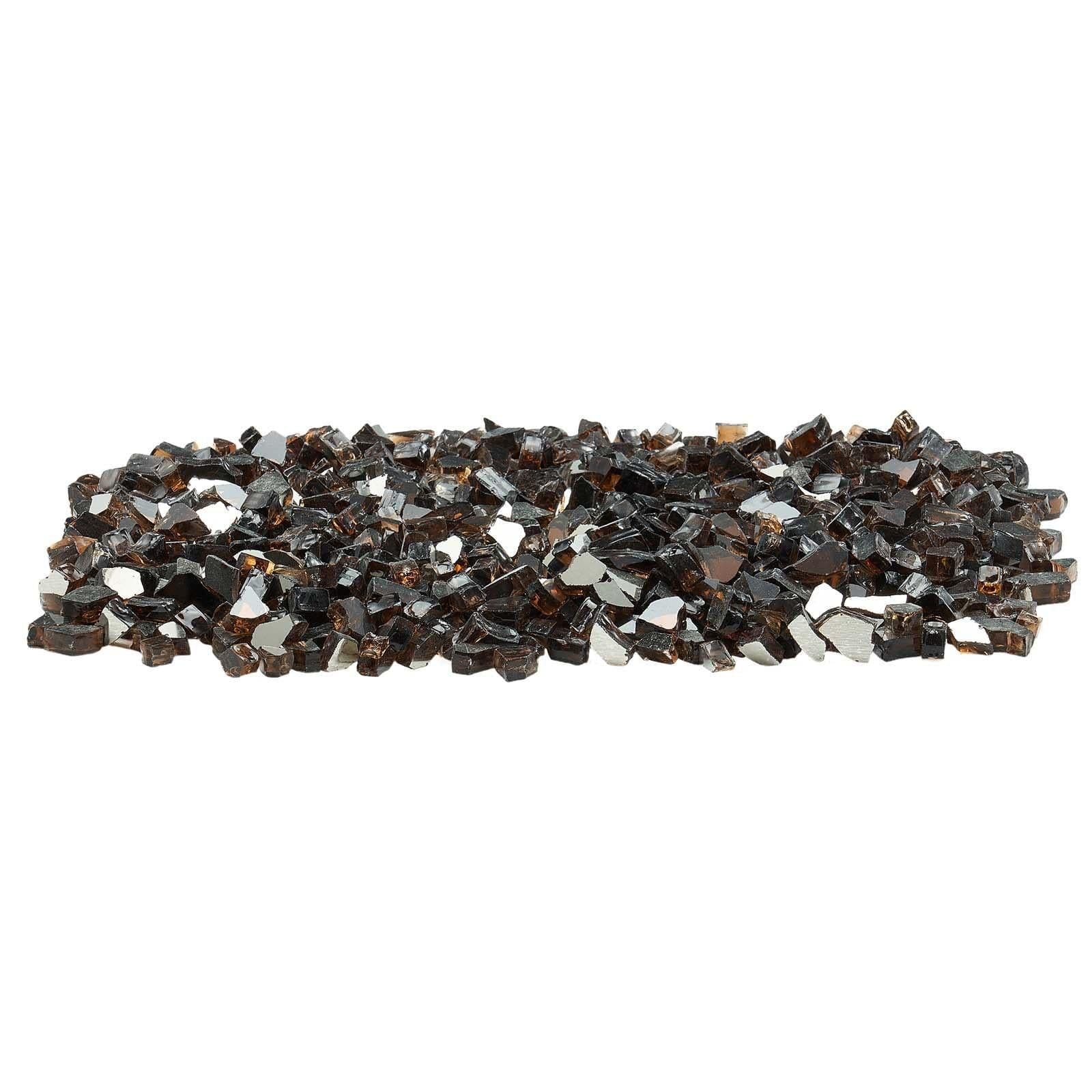 image-VEVOR Fire Glass, 10 LBS / 4.5 KG High-Temperature Resistant Fireplace Rocks, 1/2-Inch / 12.7 mm Reflective & Smokeless Firepit Glass Rock, High Luster Stone Landscaping for Fire Pit Table, Copper