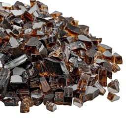 image-VEVOR Fire Glass, 10 LBS / 4.5 KG High-Temperature Resistant Fireplace Rocks, 1/2-Inch / 12.7 mm Reflective & Smokeless Firepit Glass Rock, High Luster Stone Landscaping for Fire Pit Table, Copper