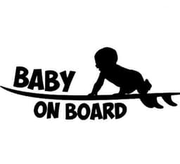 image-Baby on board car stickers cute baby warning car stickers