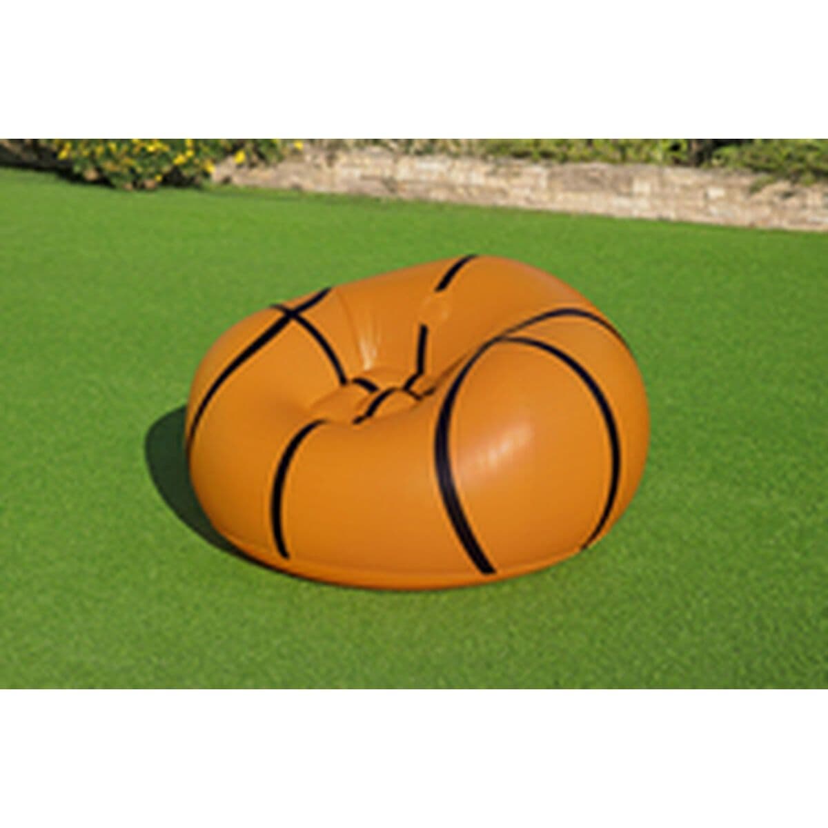 image-Inflatable Armchair Bestway Orange 114 x 112 x 66 cm 112 x 114 x 66 cm Basketball