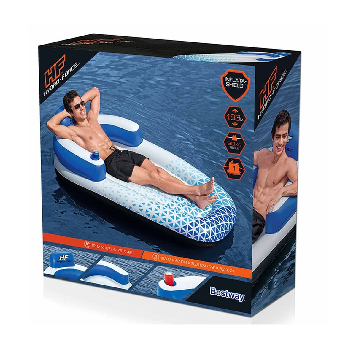 image-Air mattress Bestway Hydro-Force 191 x 107 cm