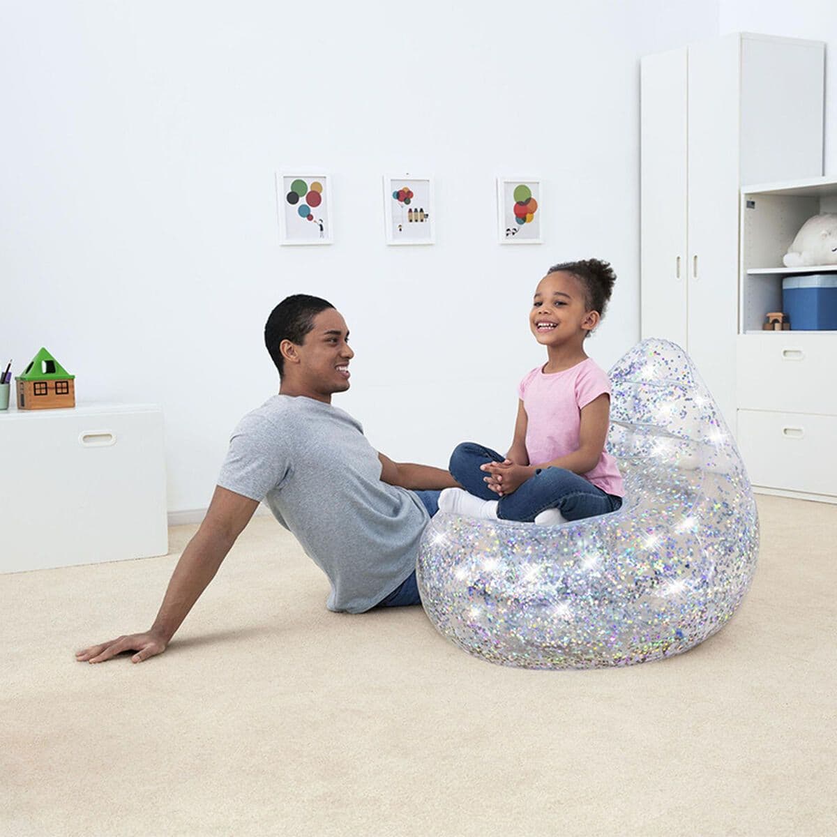 image-Inflatable Armchair Bestway Multicolour 72 x 72 x 64 cm Glitter
