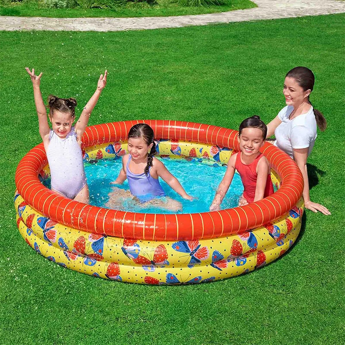 image-Inflatable Paddling Pool for Children Bestway Butterflies 168 x 38 cm