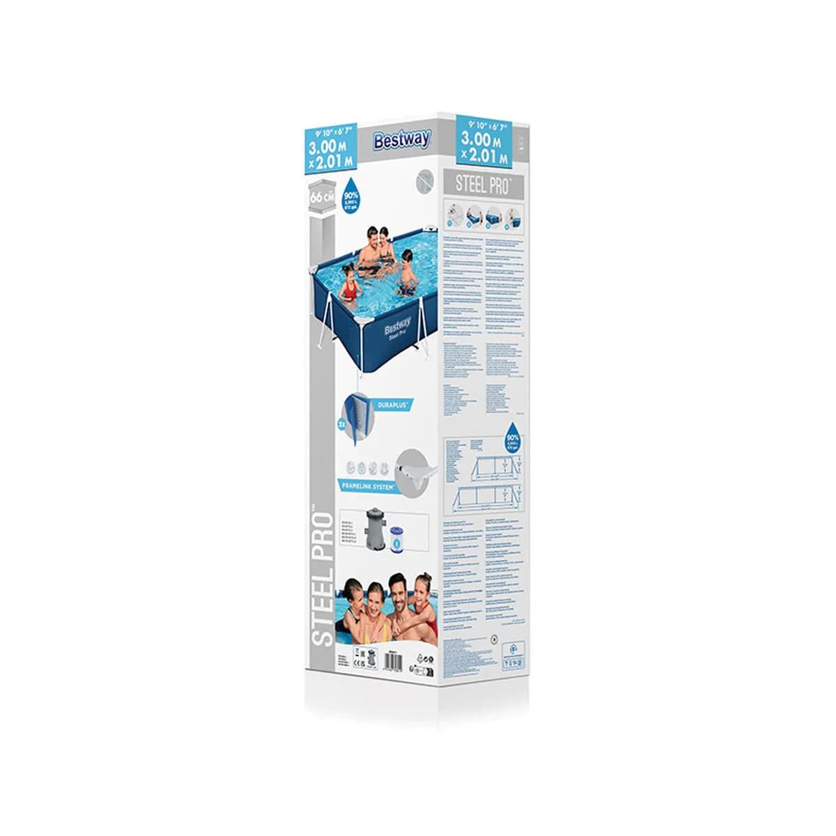 image-Bestway Adult Rigid Pool with Filter 300x201x66 cm Garden 56411