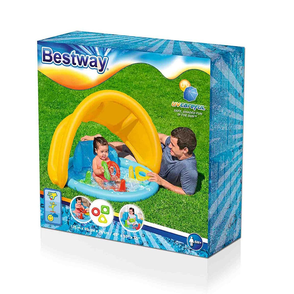 image-Inflatable Paddling Pool for Children Bestway 115 x 89 x 76 cm 31 L