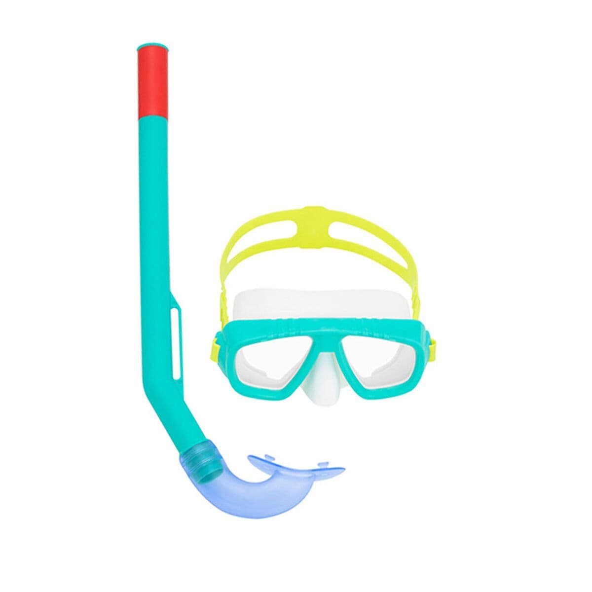 image-Snorkel Goggles and Tube for Children Bestway Blue Turquoise