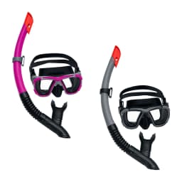 image-Snorkel Goggles and Tube Bestway Grey Pink Adult (1 Unit)