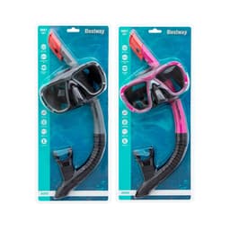 image-Snorkel Goggles and Tube Bestway Grey Pink Adult (1 Unit)