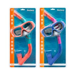image-Snorkel Goggles and Tube for Children Bestway Blue Orange (1 Unit)