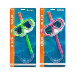 image-Snorkel Goggles and Tube for Children Bestway Green Pink (1 Unit)