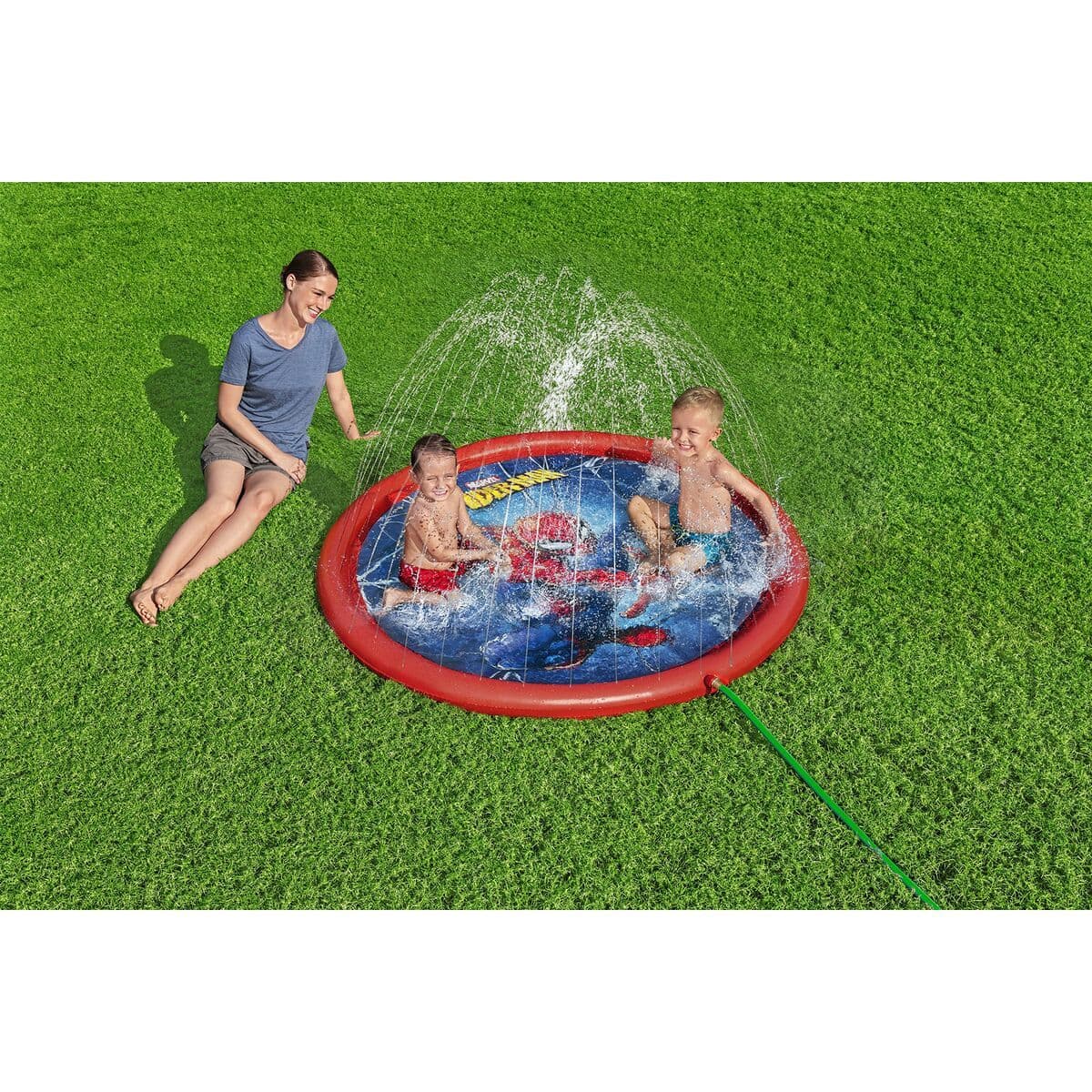 image-Water Sprinkler and Sprayer Toy Bestway Plastic Spiderman Ø 165 cm