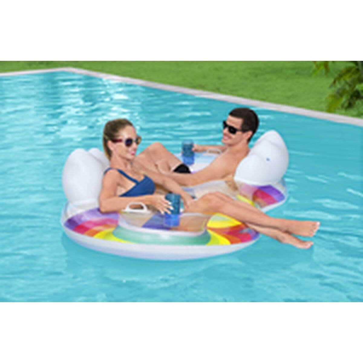 image-Inflatable Wheel Bestway Rainbow 186 x 116 cm