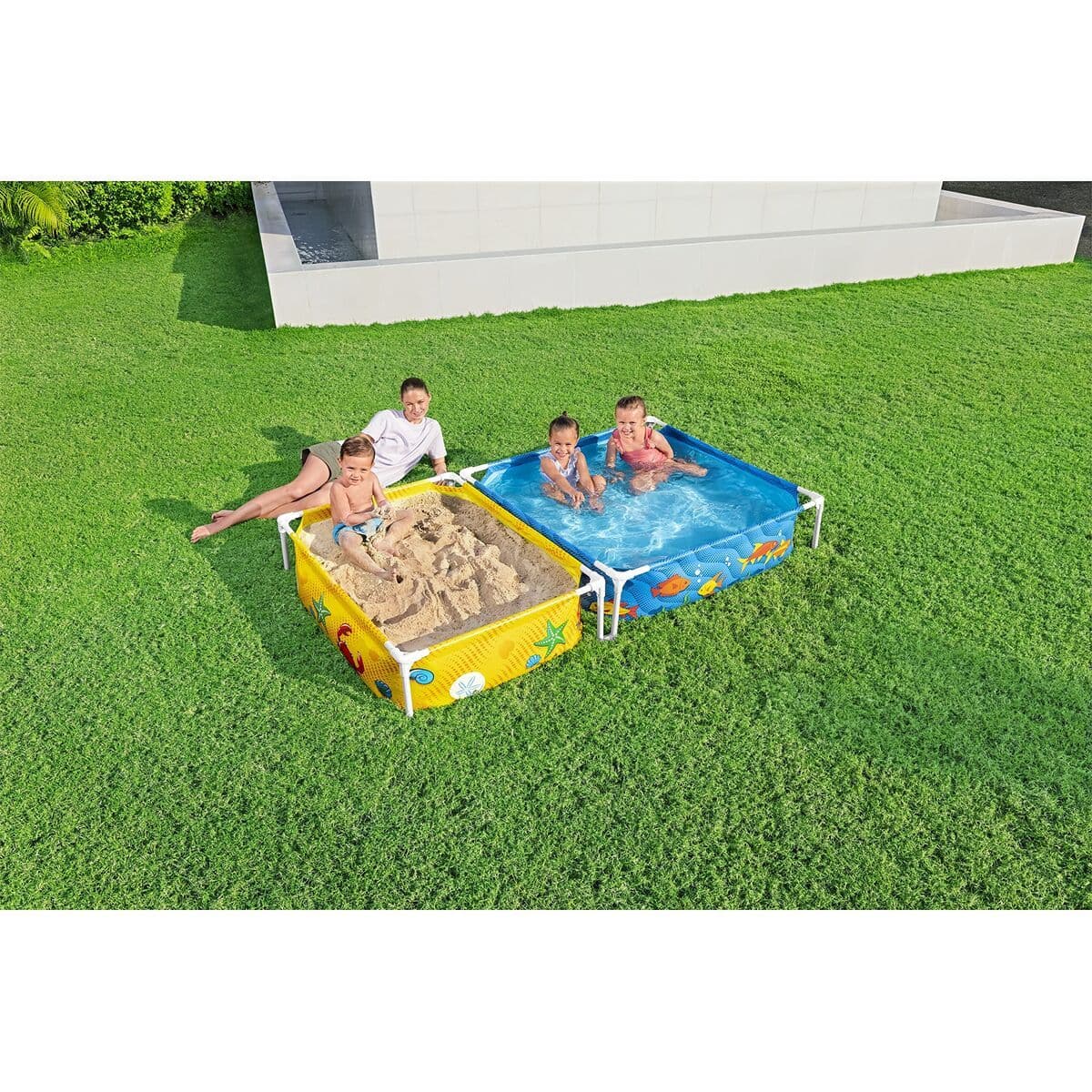 image-Inflatable Paddling Pool for Children Bestway 210 x 30 x 112 cm