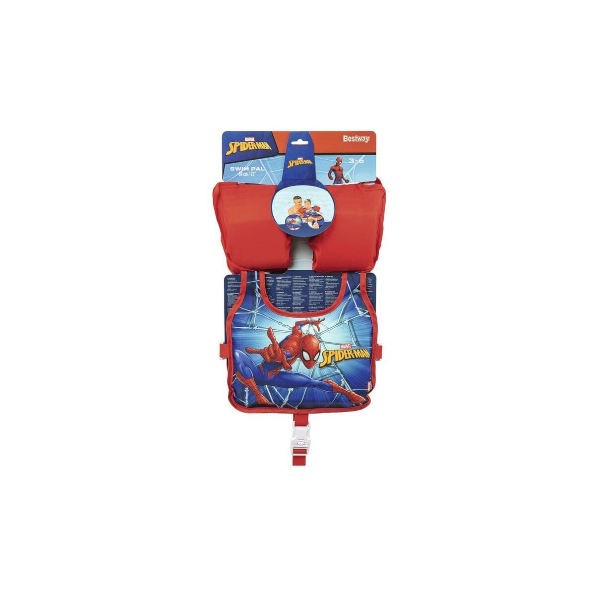 image-Bestway Vest with Arm Bands Disney Spiderman 56 cm +3-6 Years Pool & Beach 98795