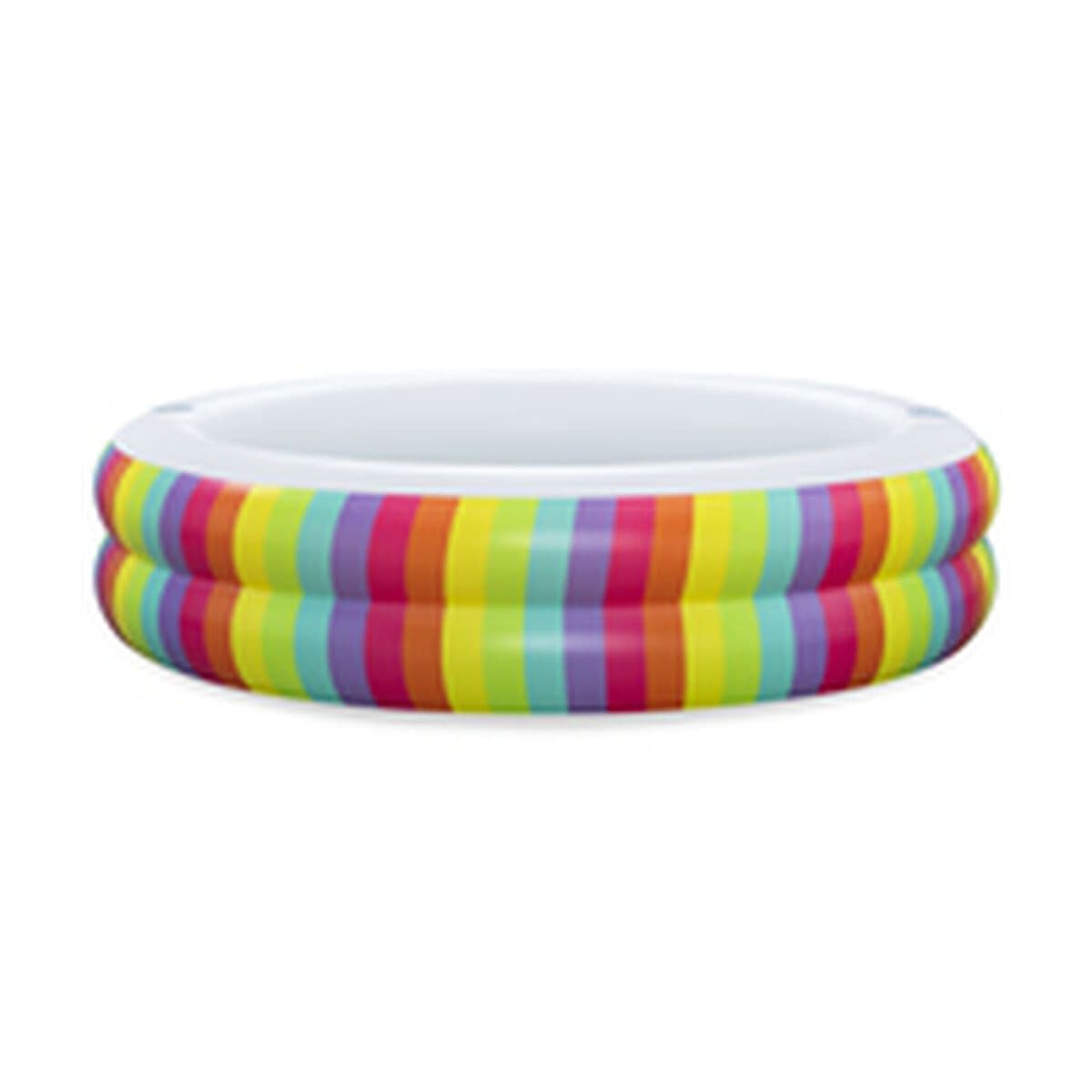 image-Inflatable Paddling Pool for Children Bestway Rainbow 206 x 206 x 51 cm