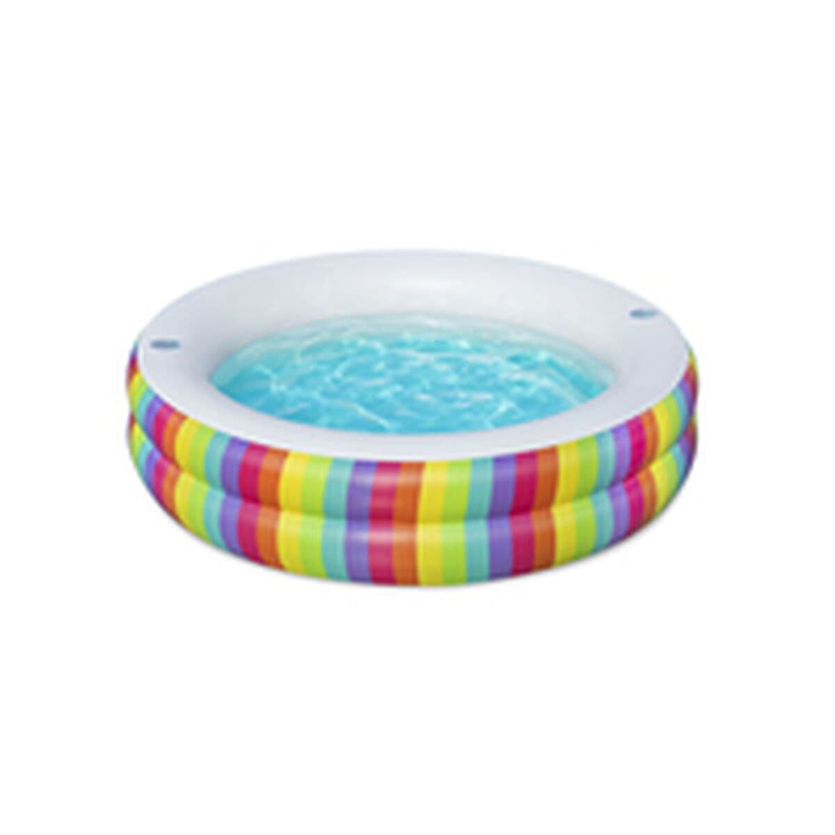 image-Inflatable Paddling Pool for Children Bestway Rainbow 206 x 206 x 51 cm