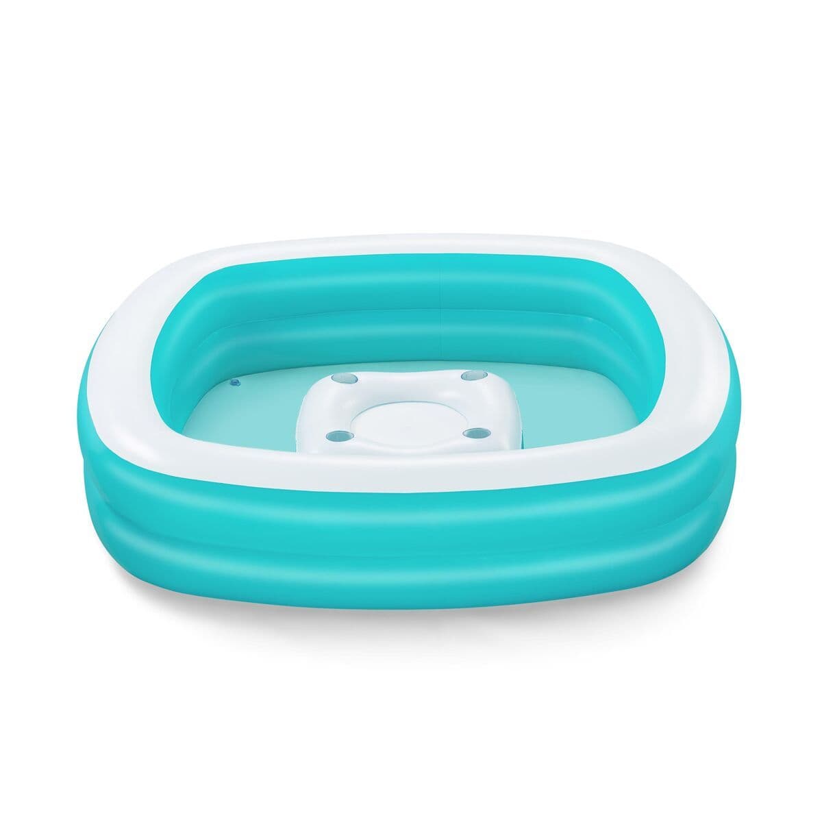 image-Bestway Inflatable Kids Pool 2 Chambers Family Floating Table 218x218x48 cm +6 Years