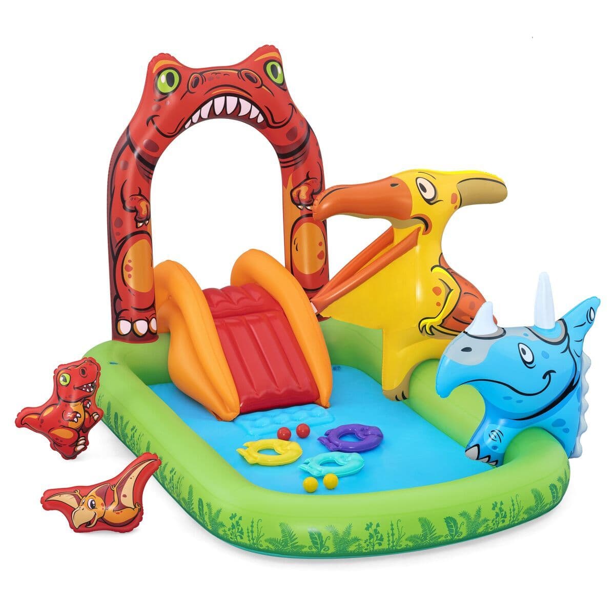 image-Bestway Inflatable Pool Dinosaur Play Park 241x140x137 cm 3-6 Years Garden 53160
