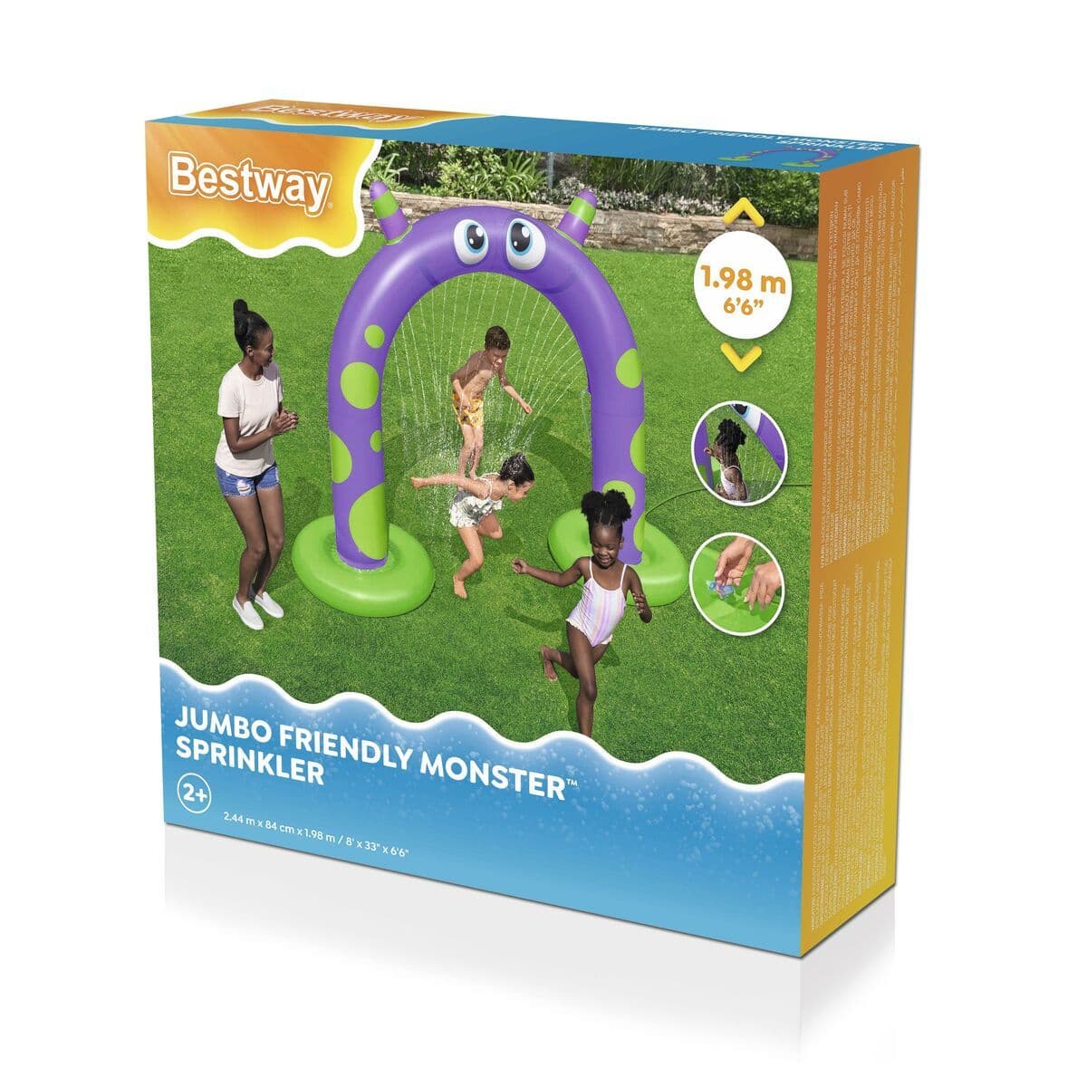 image-Bestway Jumbo Inflatable Monster Sprinkler 244x84x198 cm +2 Years Garden 52640