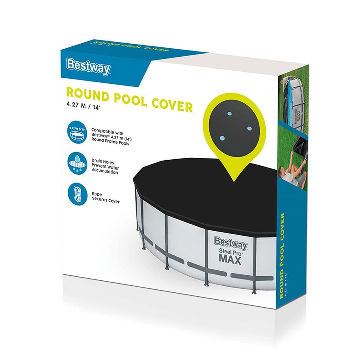 image-Swimming Pool Cover Bestway Black Ø 427 cm