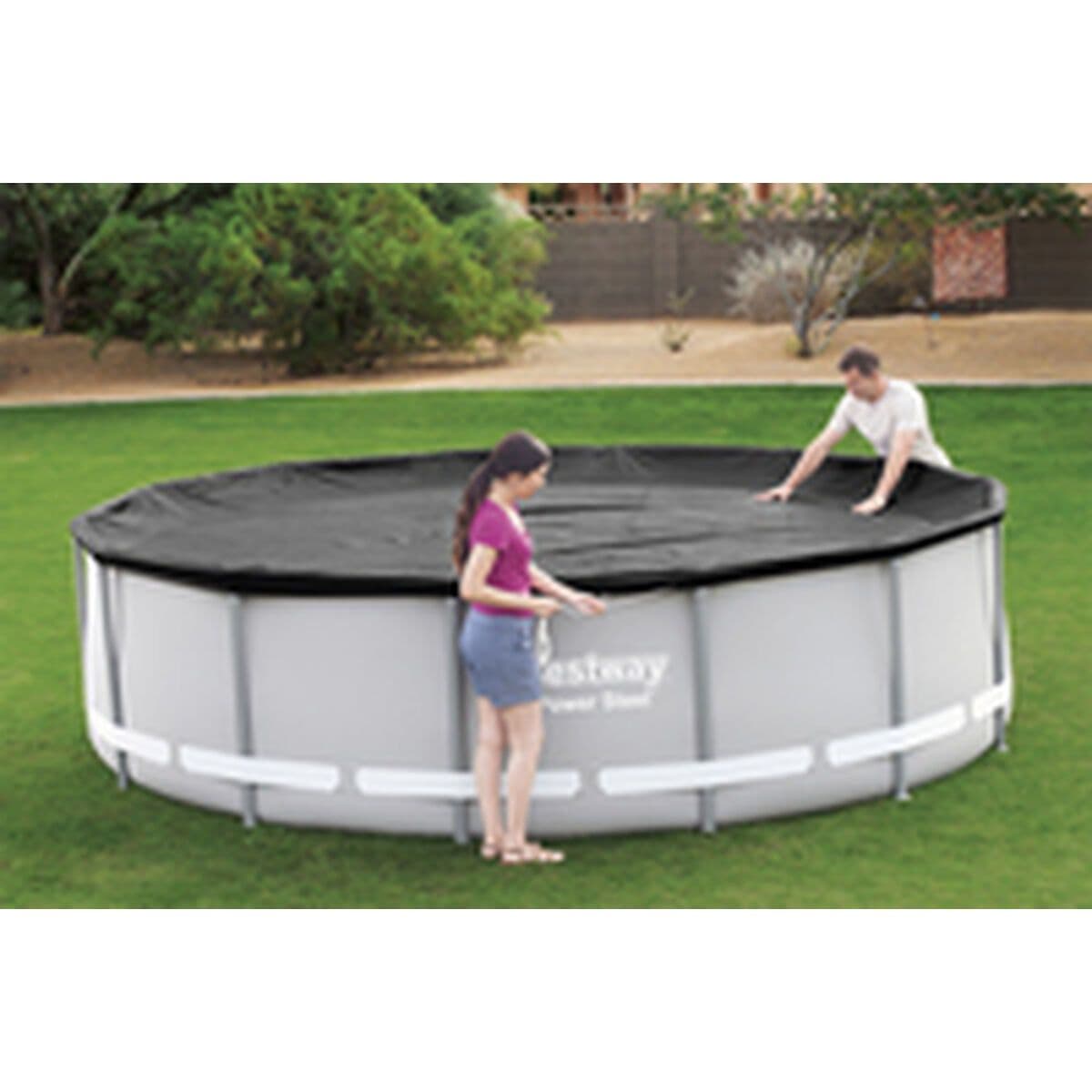 image-Swimming Pool Cover Bestway Black Ø 427 cm