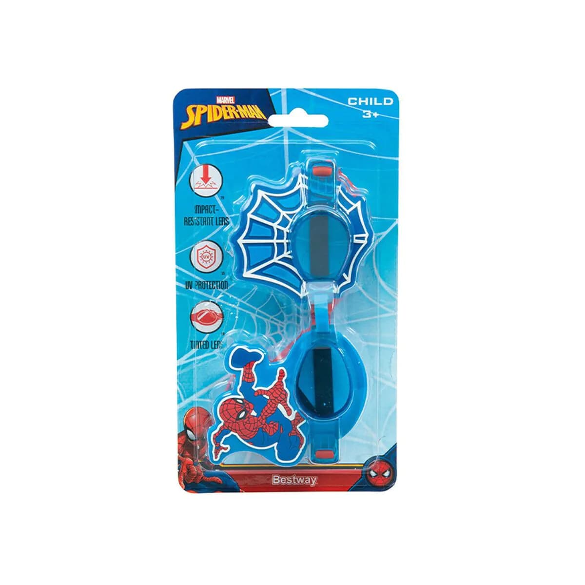 image-Children's Swimming Goggles Bestway Blue Spiderman (1 Unit)
