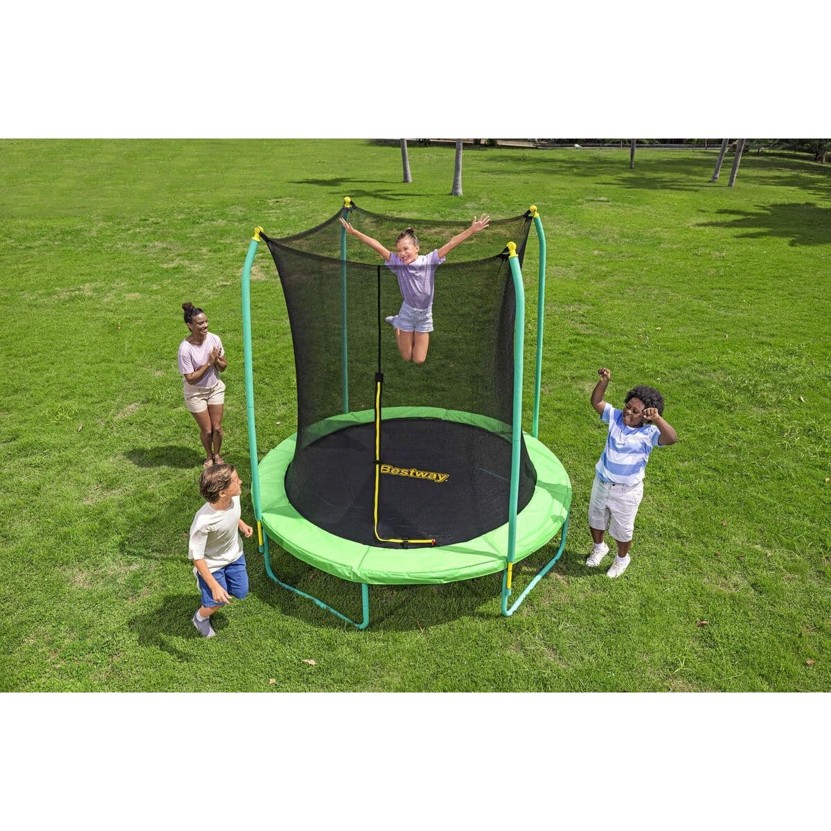 image-Bestway Kids Trampoline 244x220 cm +6 Years Garden 59102