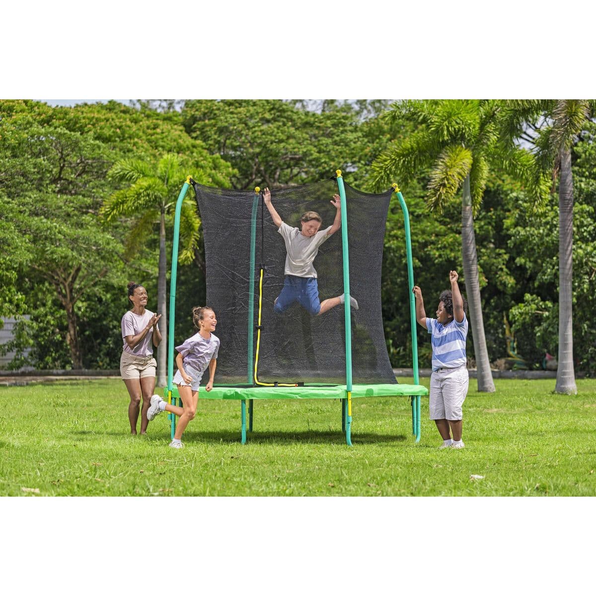 image-Bestway Kids Trampoline 244x220 cm +6 Years Garden 59102