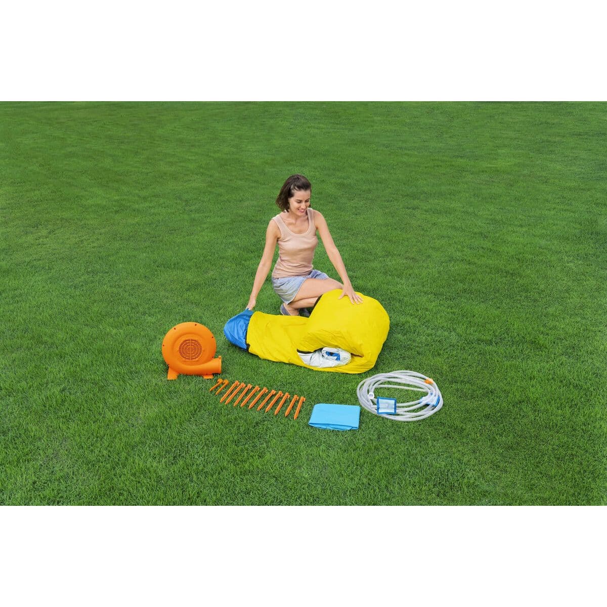 image-Bestway Inflatable Water Park Pool 435x286x267cm + 5 Years Garden 53478