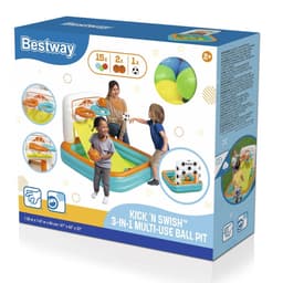 image-Bestway Inflatable Kids Pool with Baskets, Balls 120x107x84 cm +2 Years Garden 52728