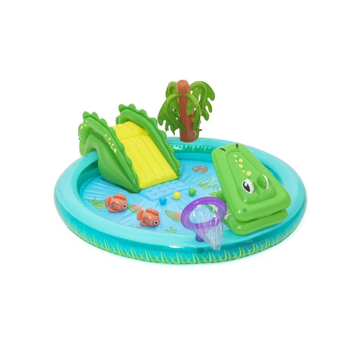 image-Bestway Inflatable Pool Crocodile Play Park 224x181x72 cm +2 Years Garden 53166