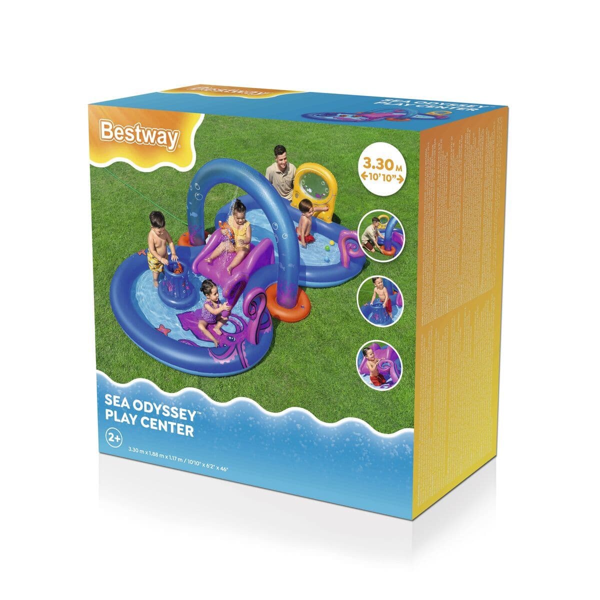 image-Bestway Inflatable Pool Adventure Play Park 330x188x117 cm +2 Years Garden 53167