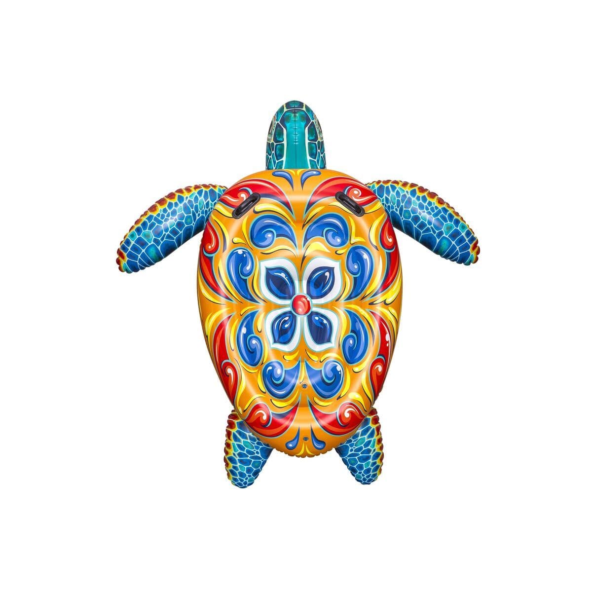 image-Bestway Inflatable Turtle 183x173 cm with Handles +3 Years Beach Pool 41523
