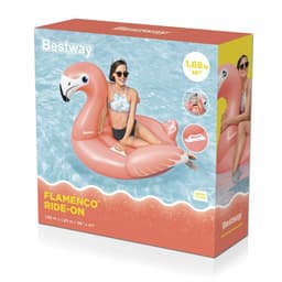 image-Bestway Inflatable Flamingo with Handles 168x120 cm +3 Years Beach Pool 41526