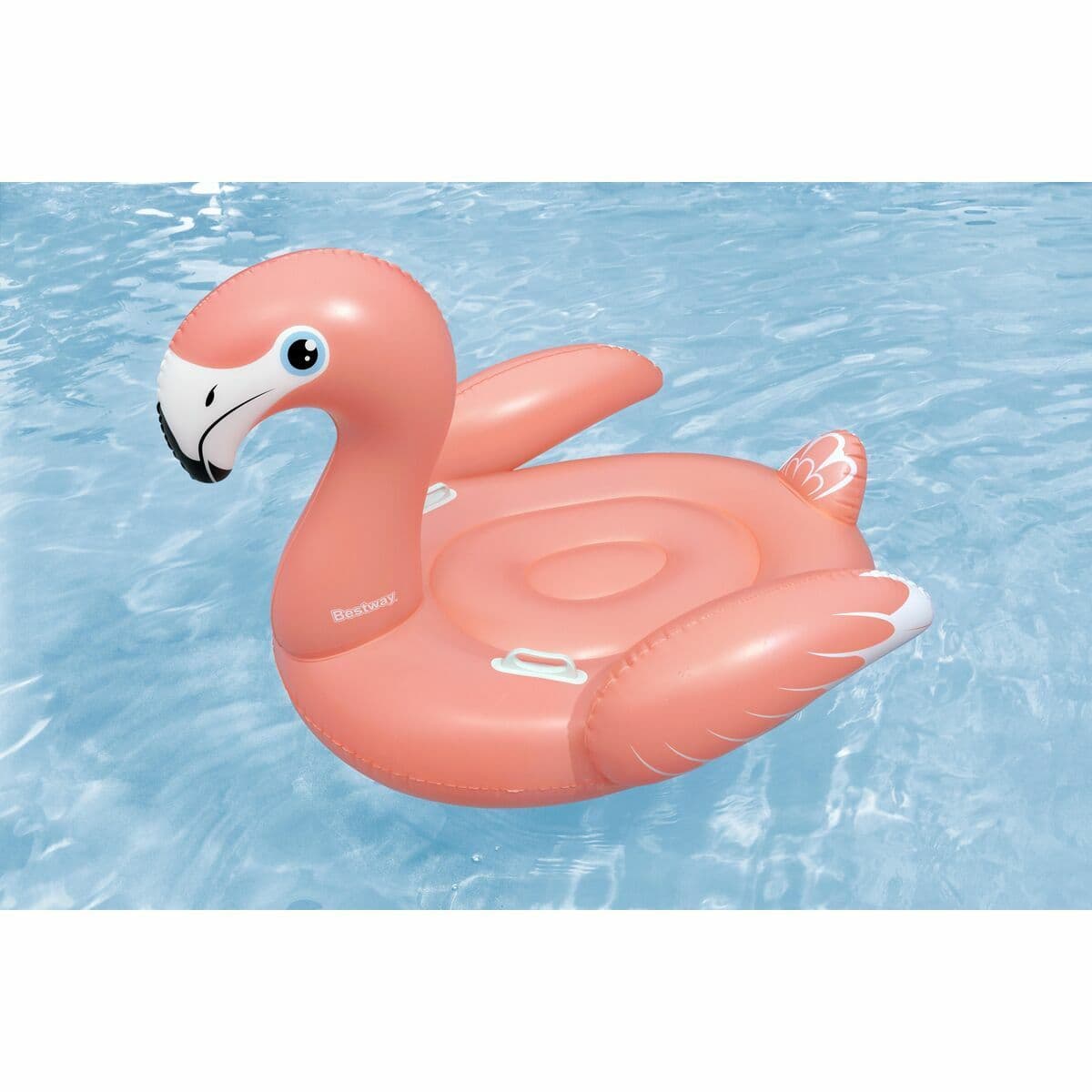 image-Bestway Inflatable Flamingo with Handles 168x120 cm +3 Years Beach Pool 41526