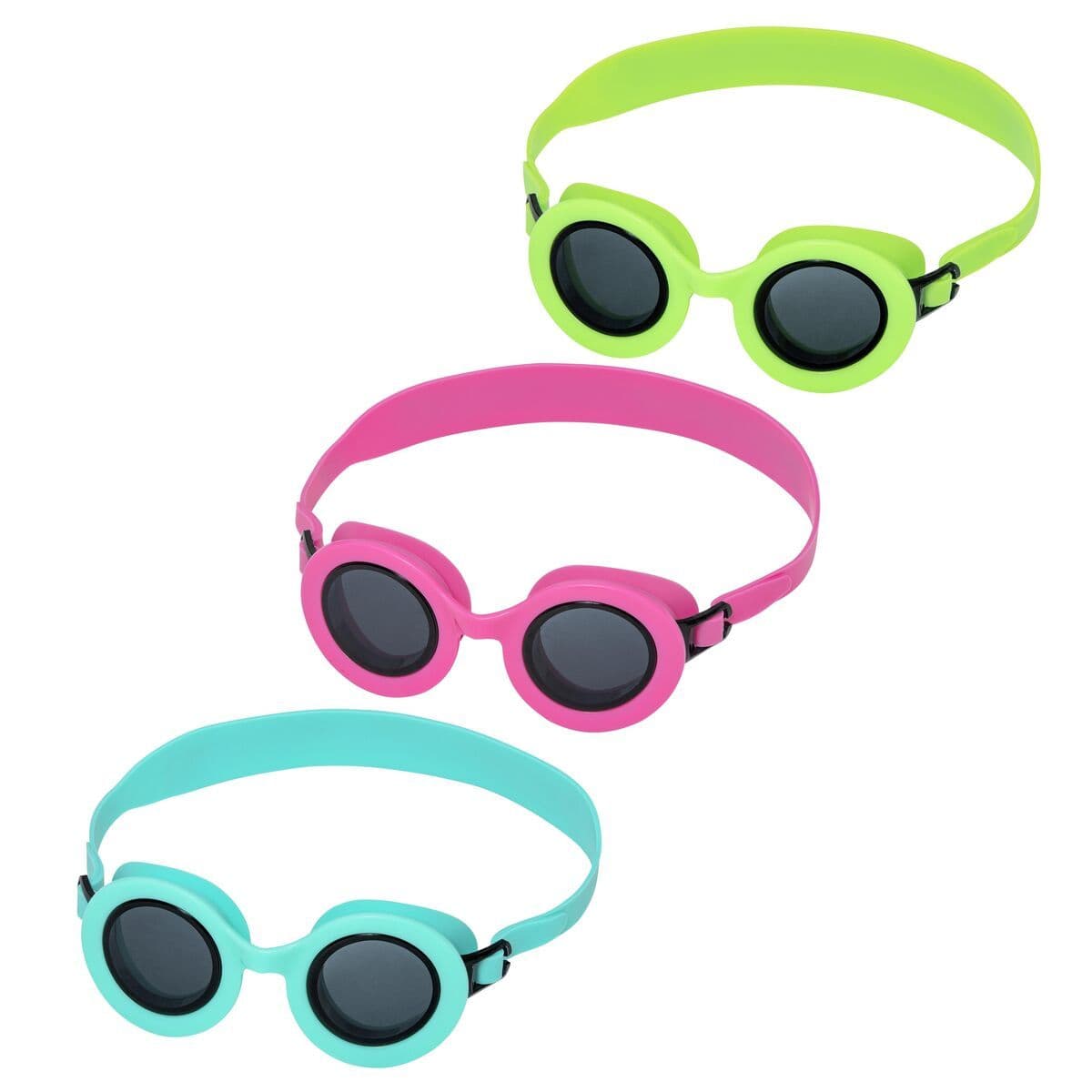 image-Bestway Junior Swimming Goggles Silicone Strap Anti-Fog Assorted Colors 3+ Years 21178