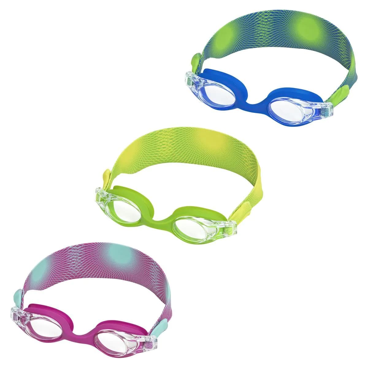 image-Bestway Junior Swimming Goggles Silicone Strap Anti-Fog Assorted Colors 7+ Years 21177