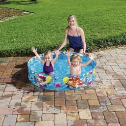 image-Inflatable Paddling Pool for Children Bestway 25 x 121 x 121 cm 122 x 122 x 25 cm