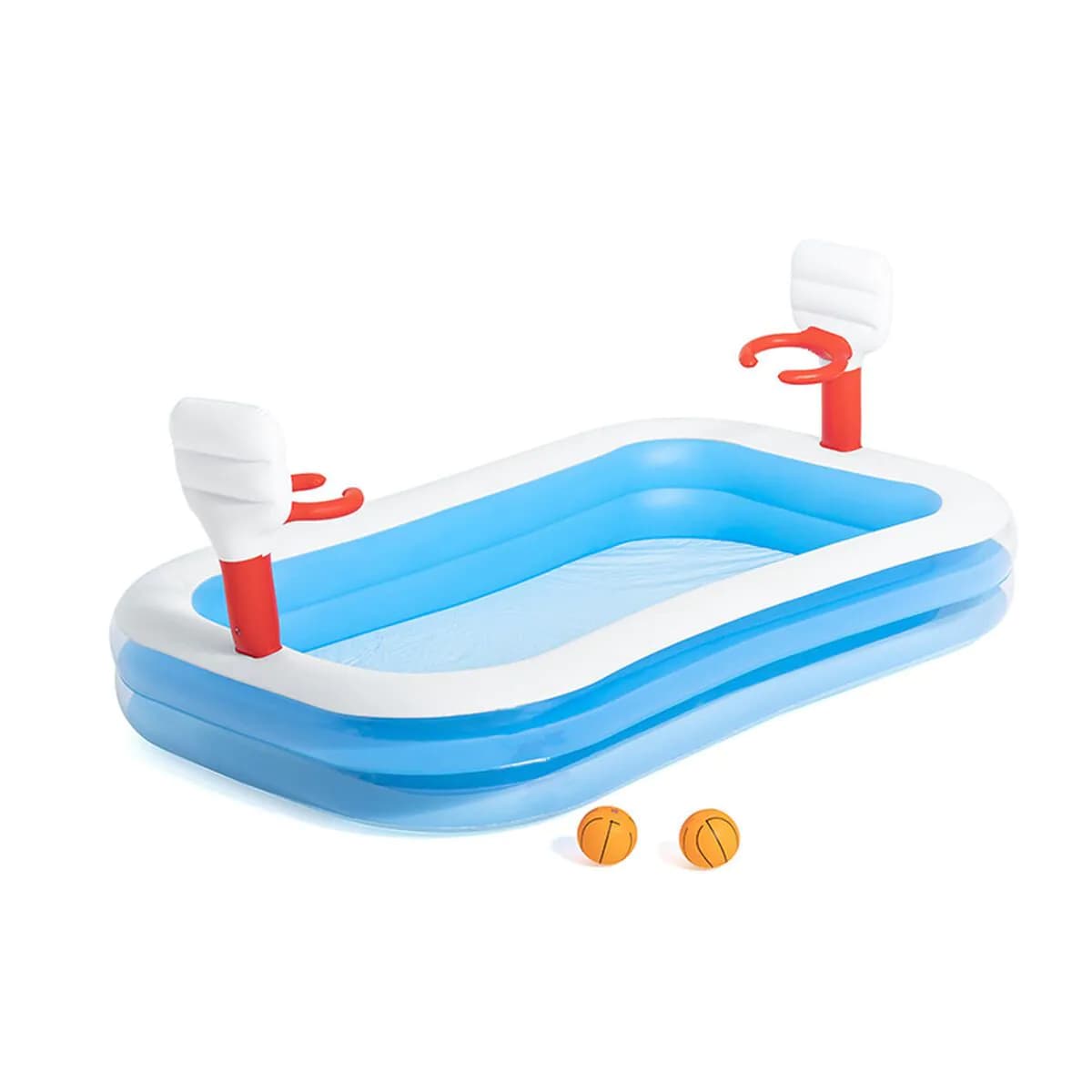 image-Inflatable Paddling Pool for Children Bestway 636 L 254 x 168 x 102 cm Basketball