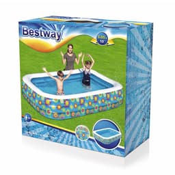 image-Inflatable Paddling Pool for Children Bestway 636 L 254 x 168 x 102 cm Basketball