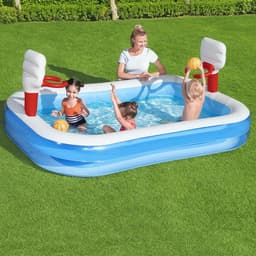 image-Inflatable Paddling Pool for Children Bestway 636 L 254 x 168 x 102 cm Basketball