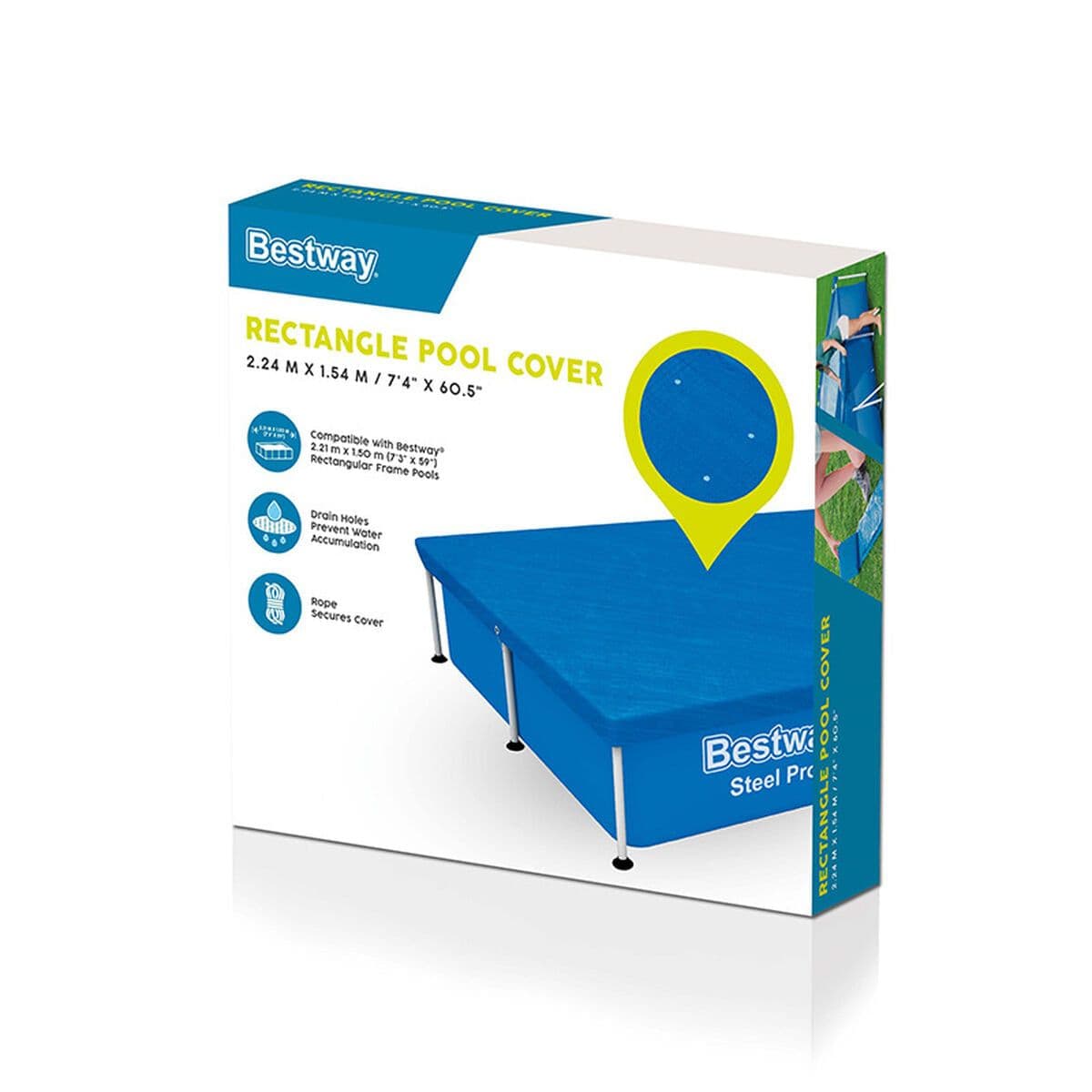 image-Swimming Pool Cover Bestway Blue 221 x 150 cm